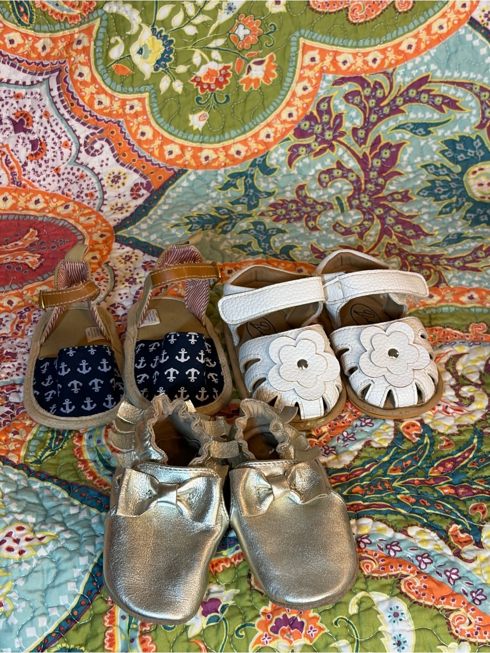 Bulk set of baby shoes. Three pairs for one price.